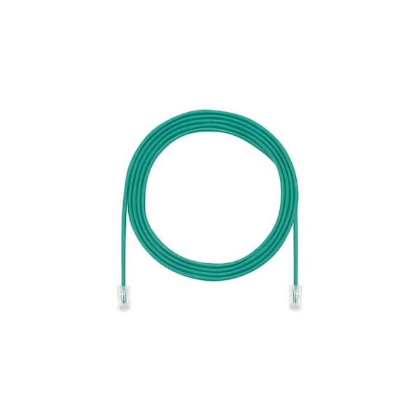 Panduit CBL ASSY MOD 28-4PR SOLID, SMALL DIAMETER 40 FT, GREEN UTP28CH40GR